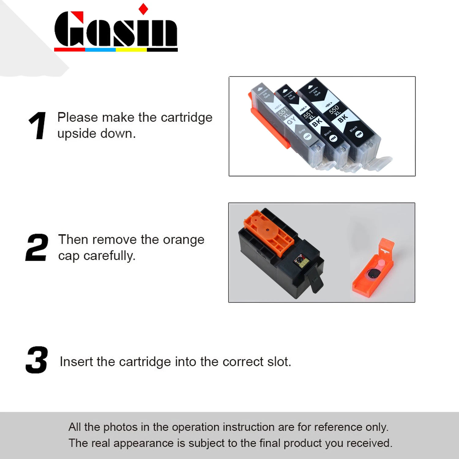 Сменный чернильный картридж Gasin 550XL 551 XL для Canon PGI-550XL PGI550 PGI 550 CLI551 PIXMA IP7250 MG5450 |