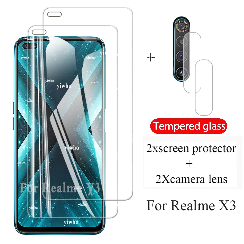 

4-in-1 realmi x3 camera film for oppo realme x3 x 3 tremp protective glass on realmex3 6.6'' phone screen protector film cover