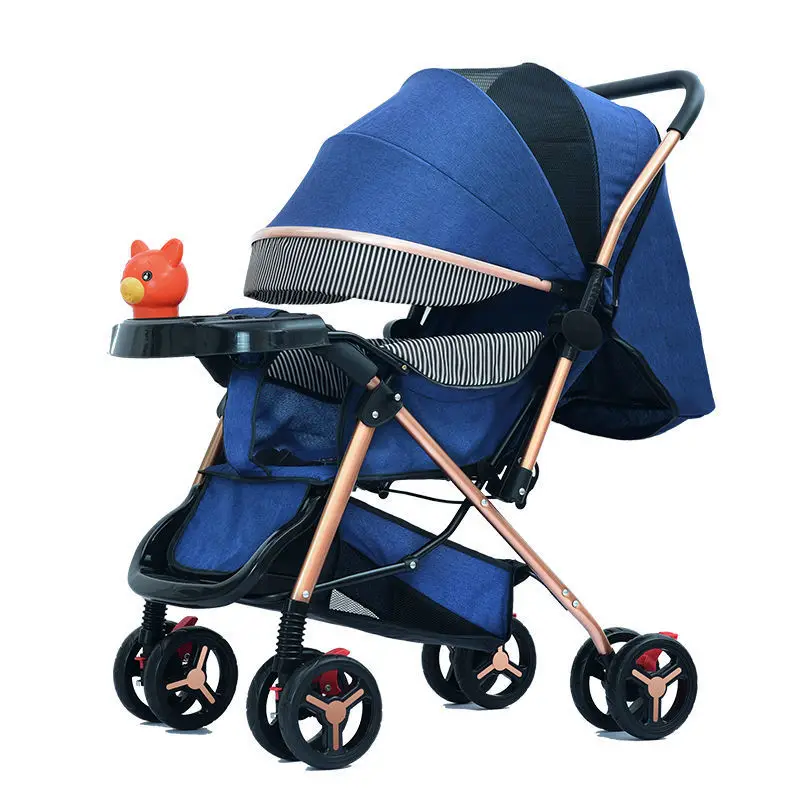 Baby Stroller Can Sit Reclining Ultra Light Portable Folding Infant Umbrella Four Wheel Children Pocket Trolley Bearing
