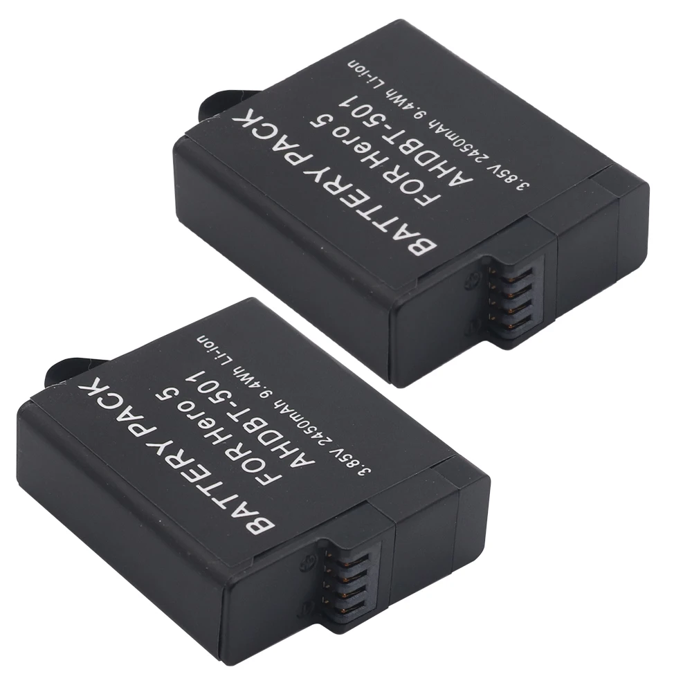 2450 мАч для GoPro Hero 5/6/7 аккумуляторная батарея Camera AHDBT-501 AHDBT 501 Gopro Hero5 6 4K камера |