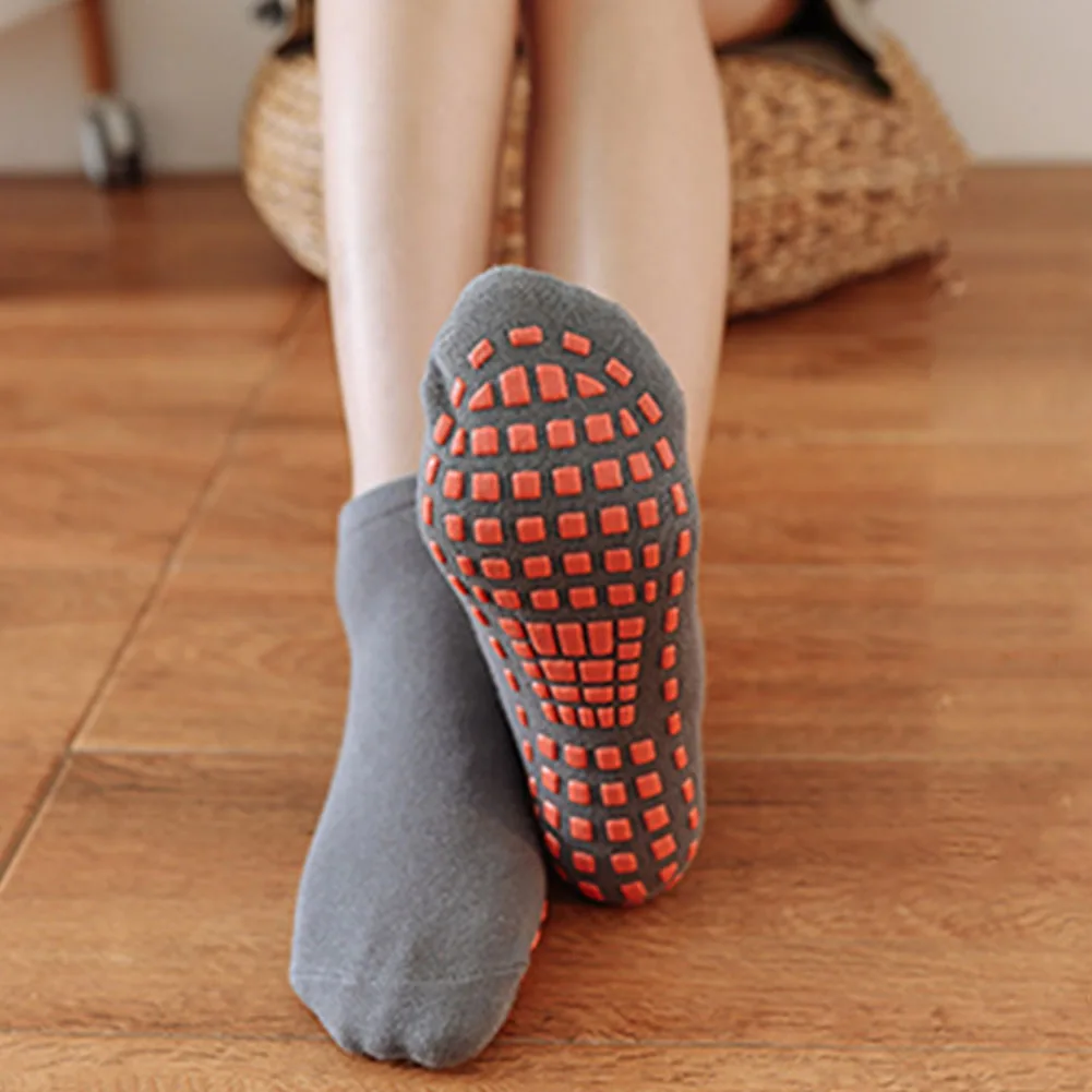 

1pair Men Women Maternity Soft Floor Grip Socks Daily Home Indoor Sports Anti Skid Ballet Comfortable Yoga Pilates Non Slip