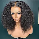 Бразильские короткие парики с волнистыми волнами 13X 4, парики с фронтальной шнуровкой, парики из человеческих волос, волнистые кудрявые парики для женщин, предварительно выщипанные