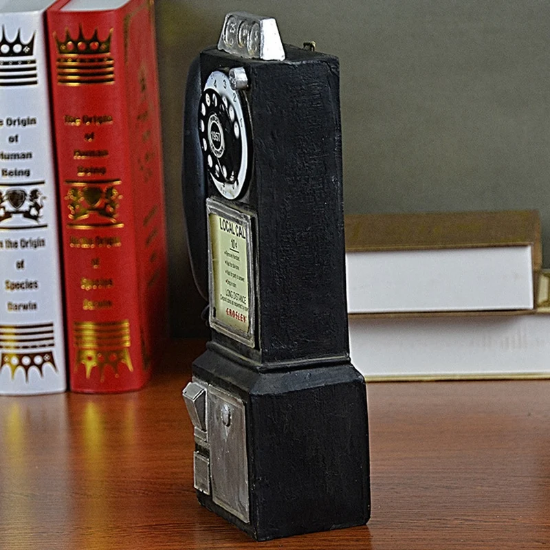 Home Decor Vintage Telephone Model Wall Hanging Crafts Ornaments Retro Furniture Figurines Phone Miniature Decoration Gift | Дом и сад