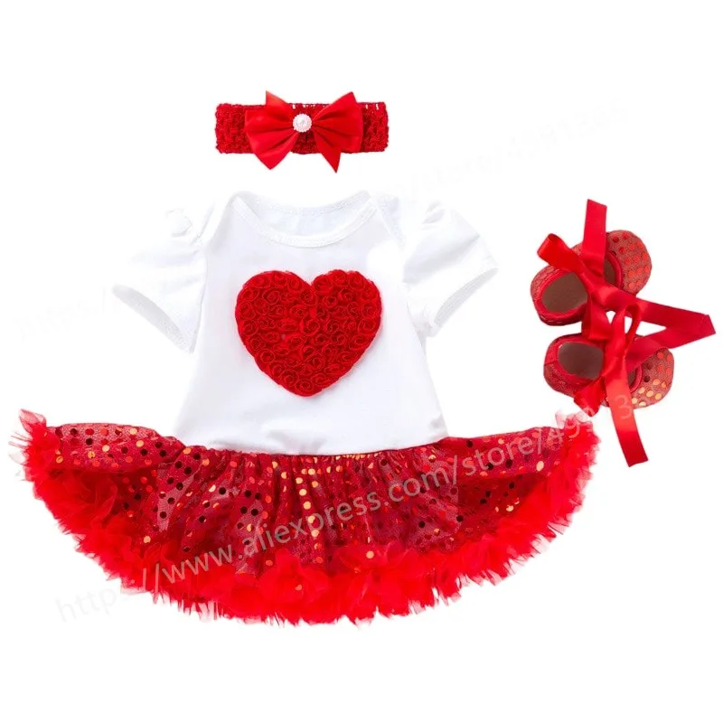 

Infant Baby Girls Flower Dresses Christening Gowns Newborn Babies Baptism Clothes Princess Tutu 2 Year Birthday Dress