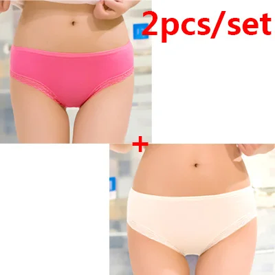 2pcs Color 1 2 шт./лот сексуальные трусики женское нижнее белье бесшовные трусики женские дышащие комфортные трусики женское нижнее белье - Цвет: 2pcs Color 1