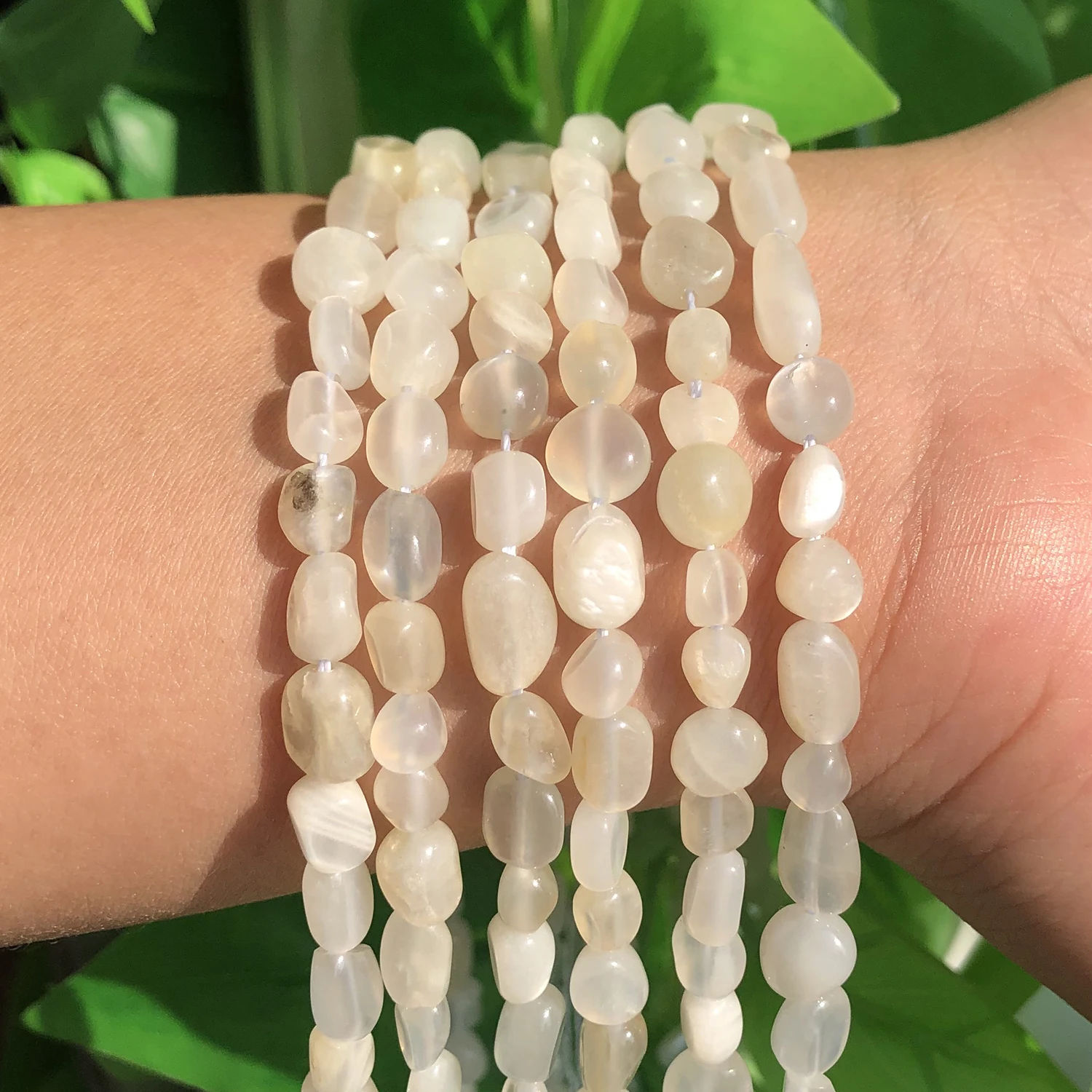 Бусины из белого лунного камня естественный неправильной формы свободные бусины