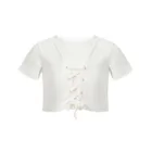 Летняя детская футболка для девочек, топы, хлопковый однотонный короткий топ с короткими рукавами и перекрестными лямками для балета, джаза, танцев, гимнастики, тренировок