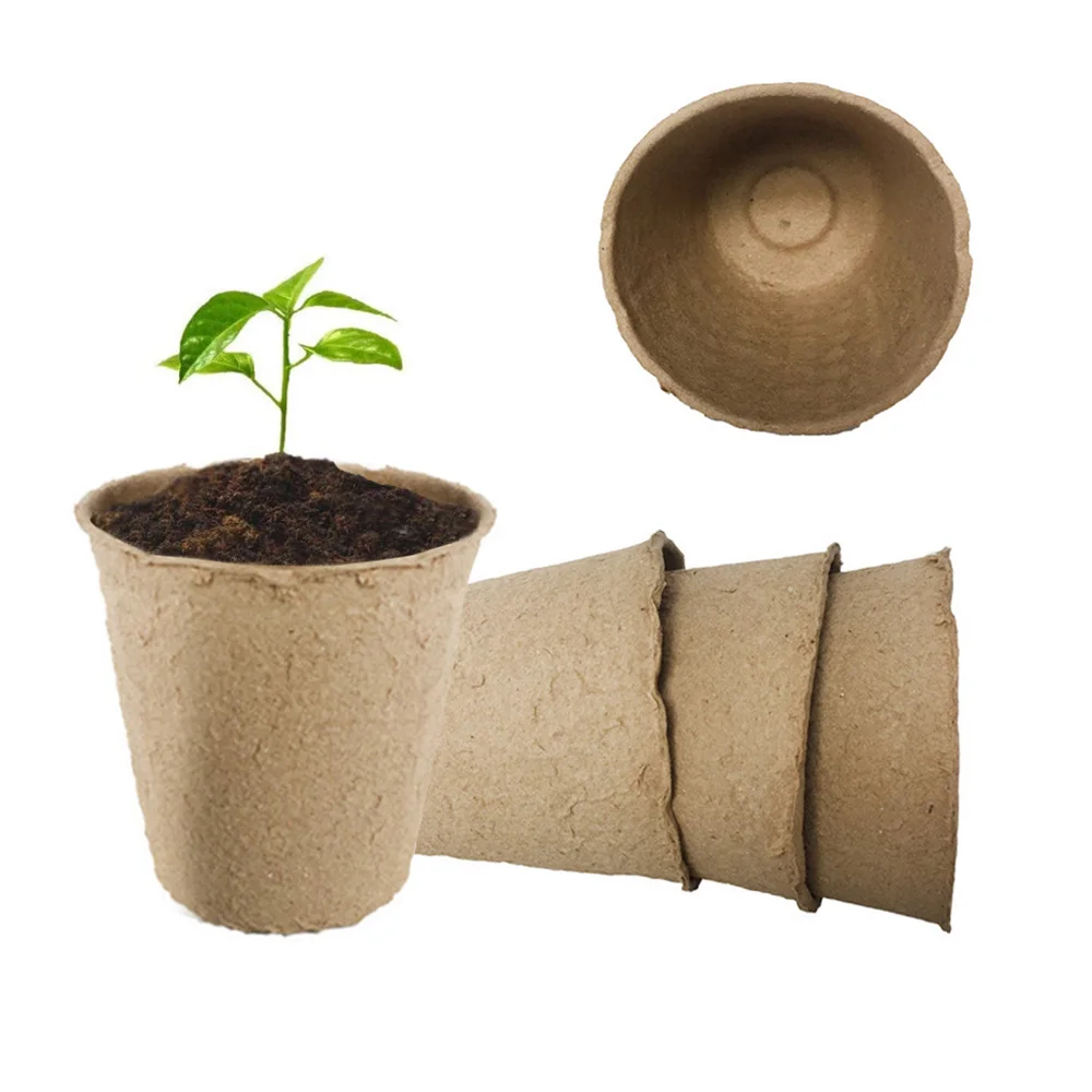 

100PCS Pulp Molded Flower Can Head Gardening Tools Garden Equipment Environmentally Friendly And Reusable Supplies