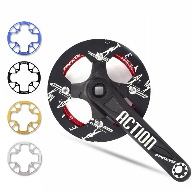 104bcd MTB Bicycle Chain Wheel Protection Cover Bicycle Protection Plate Guard Bike Crankset Full Protection Plate Crank