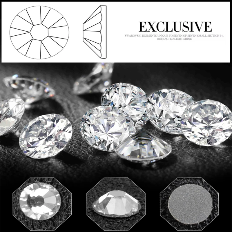 1 упаковка смешанных размеров очаровательные хрустальные 3D Стразы для дизайна