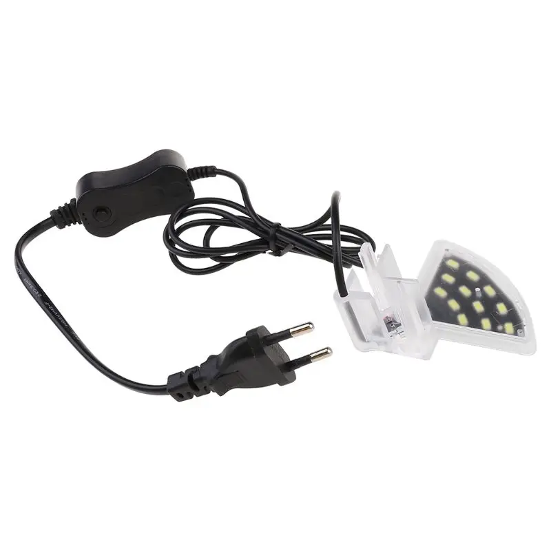 

R9UF EU 100-240V LED Clip-on Fish Tank Aquarium Lighting Bulb Water Aquatic Plant Growth Lamp White Light