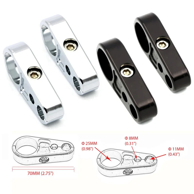 25 мм держатель для кабеля сцепления на руль тормозной линии крепление Honda Suzuki