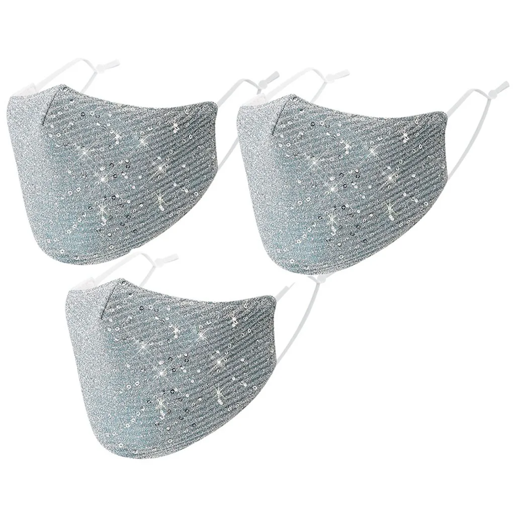 2020 модные к требованиям заказчика Сверкающие стразы маска эластичные