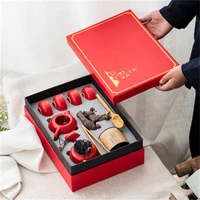 business furniture gift office ceramic high grade light luxury traditional chinese kung fu tea set gift box chinese people love