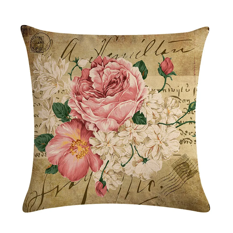 Наволочка из хлопка и льна 45 х45 см|Наволочки| |