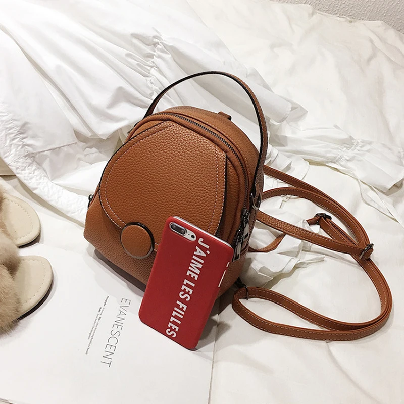 

CASMOR Backpack for Women 2020 New Summer PU Lady Mini Bag Female Flap Pocket School Bags for Teenage Girls Bookbag