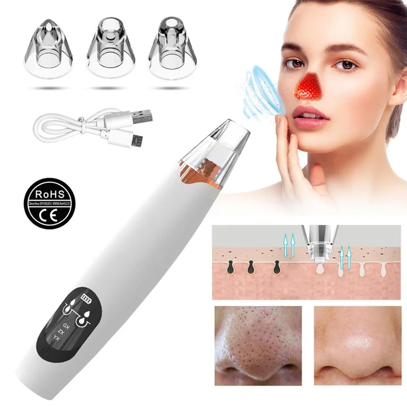 

Blackhead Remover Vacuum Electric Nose Face Pore Deep Cleaning Skin Care Cleanser Blackhead Remover Spots Pore Cleaner T Zone