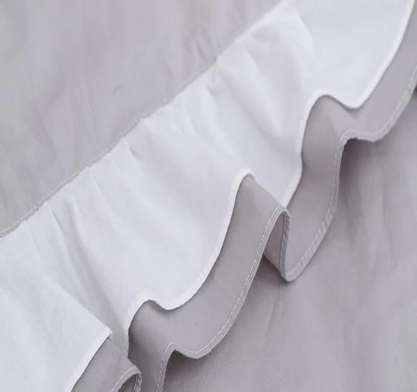 Детский комплект постельного белья бампер 100% хлопок лист лотоса кружево