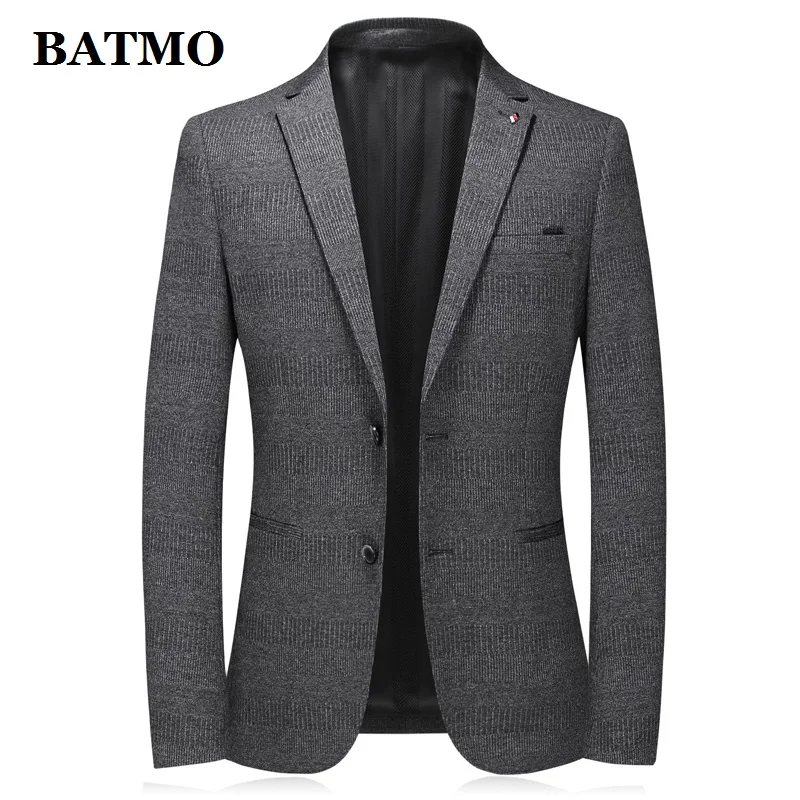 BATMO 2020 Новое поступление весенний Повседневный серый мужской блейзер мужские