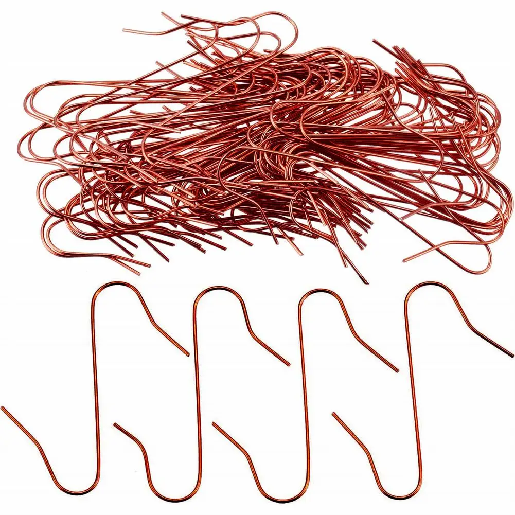 

Рождественские крючки для украшений, крючки для Рождественского украшения, 100 упаковок, крючки для украшения, металлические S-образные веша...