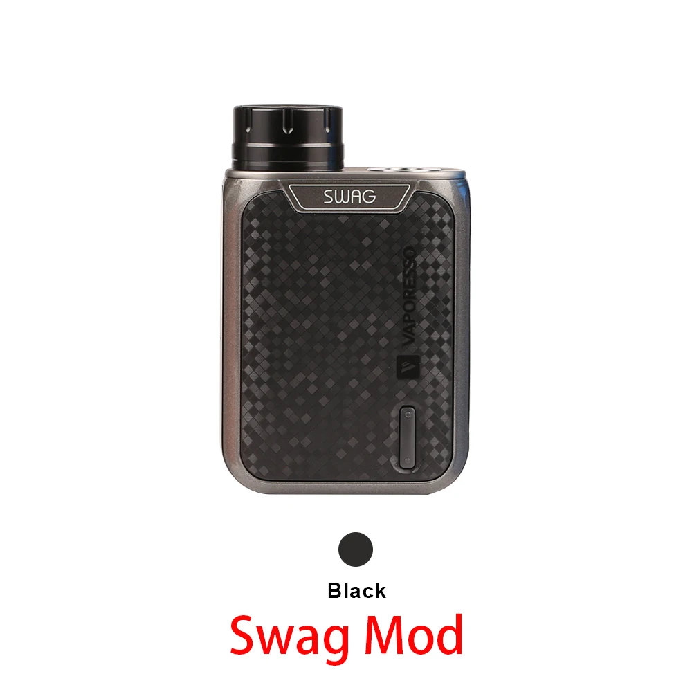 Black 80 Вт Vaporesso Swag TC Box MOD 0,91 дюймовый экран Swag 2 Mod Fit NRG SE танк атомайзер 0-8,5 в диапазон напряжения электронная сигарета коробка мод - Цвет: Black