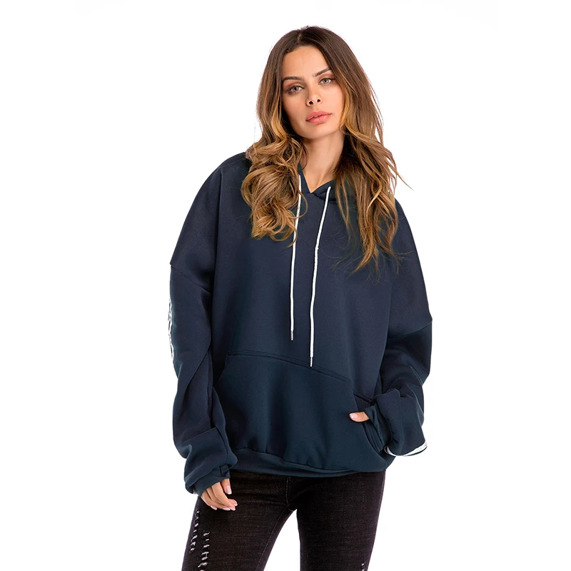 

Nice Autumn and Winter Pop Casual Hoodie Women's Thick Hooded Loose Sweat Shirt Women's Long-sleeved Top Pullover