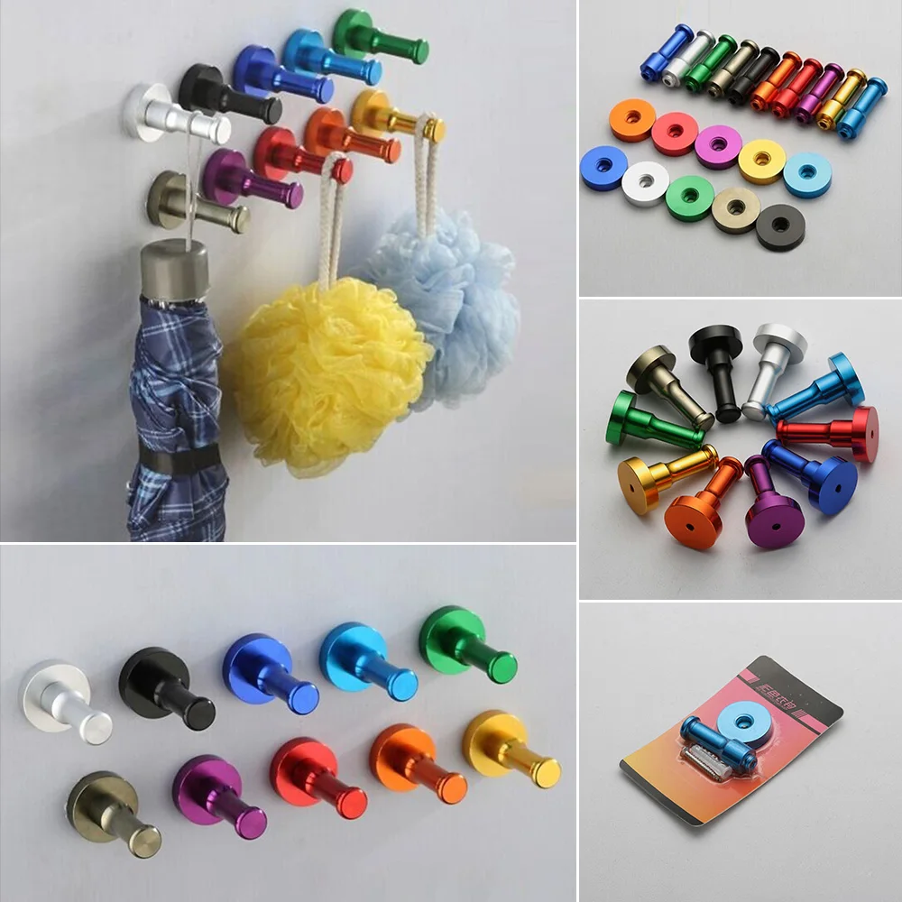 Настенная вешалка для одежды с алюминиевой отделкой карамельных цветов крючок