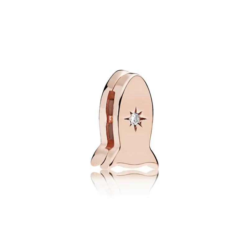 Розово-золотой цвет Roket зажим для отражения бусины изготовления ювелирных