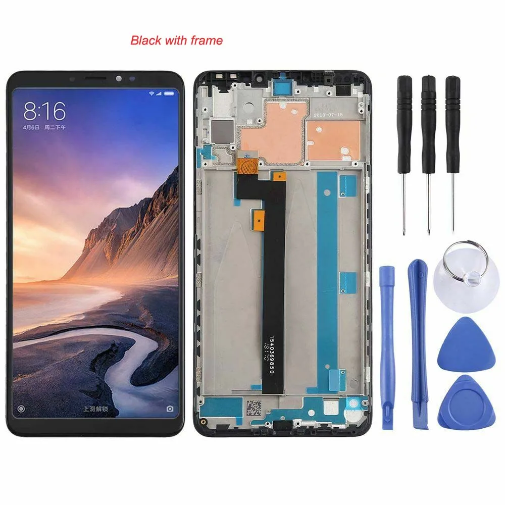 

ЖК-дисплей 6,9 дюйма для Xiaomi Max 3 Mi Max 3, ЖК-дисплей с сенсорным экраном и дигитайзером, стекло в сборе с рамкой и бесплатными инструментами