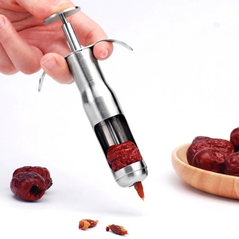 

Stainless Steel Core Seed Remover Fruit Dates Pear Corer Easy Twist Kitchen Tool New