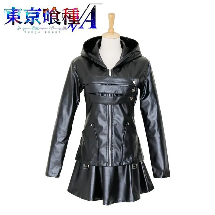 Костюм для косплея аниме Токио Гуль тоука Кирисима женские кожаные черные юбки
