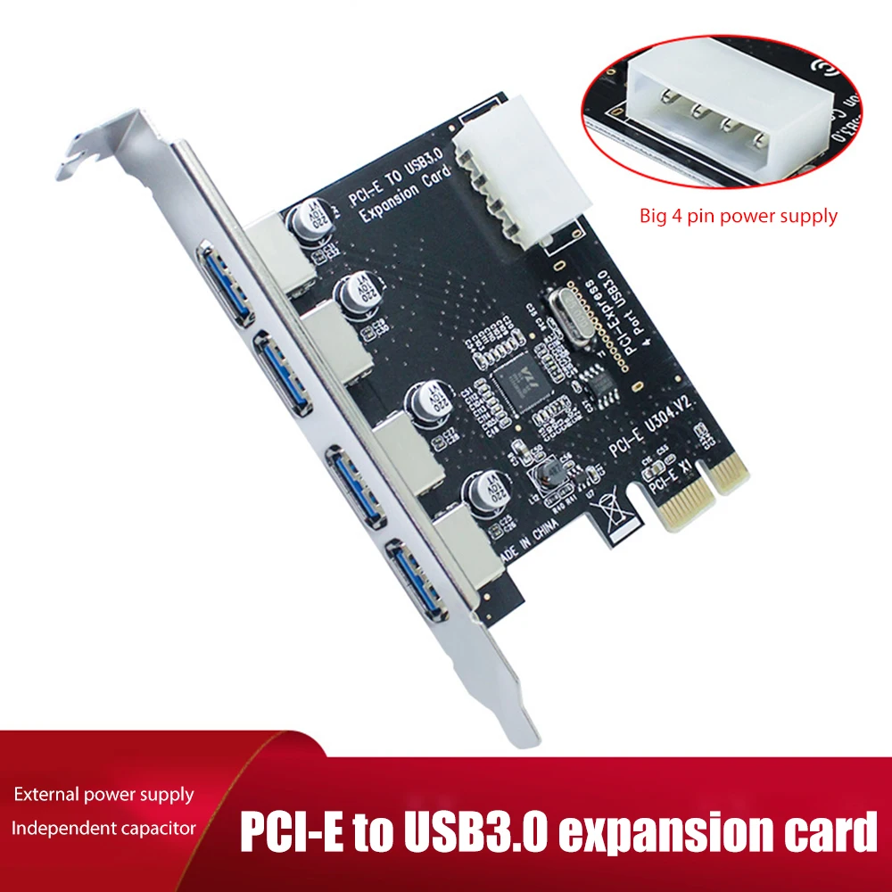 

Плата расширения PCI-E на USB 3,0, 4 порта, 5 Гбит/с