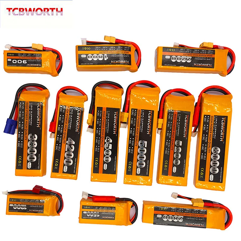 

TCBWORTH RC Toys LiPo Battery 3S 11,1 V 5200mAh 25C 35C 60C RC RC LiPo 3S
