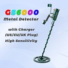 Подземный металлоискатель GS6000, металлодетектор с зарядным устройством, вилка стандарта США, ЕС, Великобритании, низкая цена