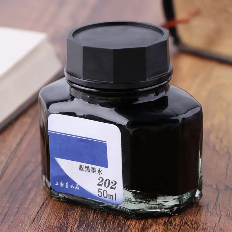 

50ml Bottled Glass Smooth Writing Fountain Pen Ink Refill School Student Stationery Office Supplies