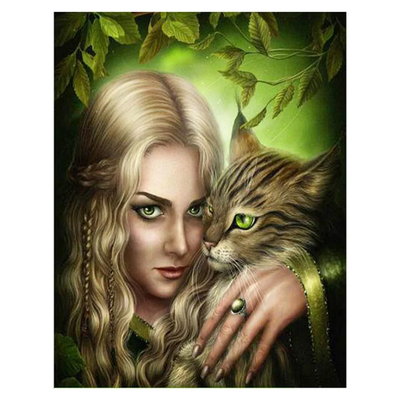 

Для девочек с изображением кошки; Алмазов картина Алмазная мозаика, стразы Алмазная Вышивка крестом Sticth полностью своими руками украшения комнаты CM10