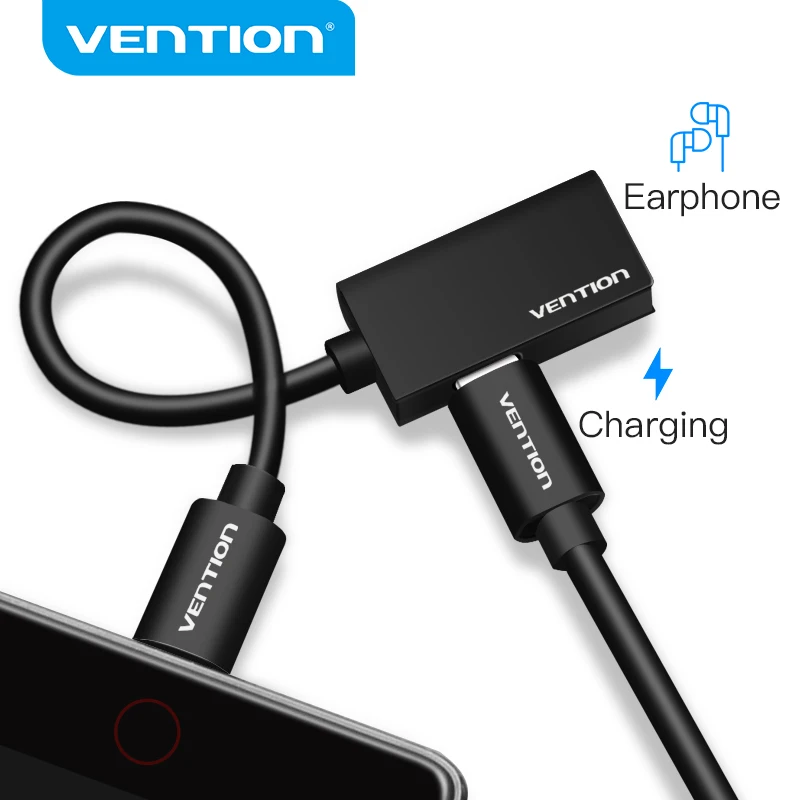 Vention 2 в 1 Тип C до 3 5 мм конвертер для зарядки наушников USB Type Aux адаптер Xiaomi Mi6 Huawei
