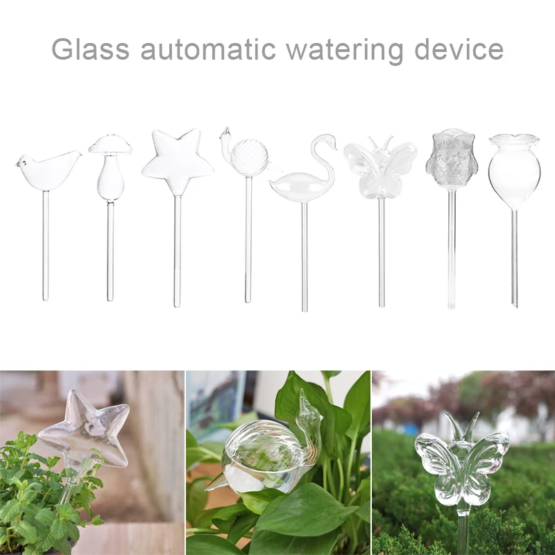 

Self Watering Globe Plant Flower Water Bulbs Animal Shape Glass Home Decor HY99