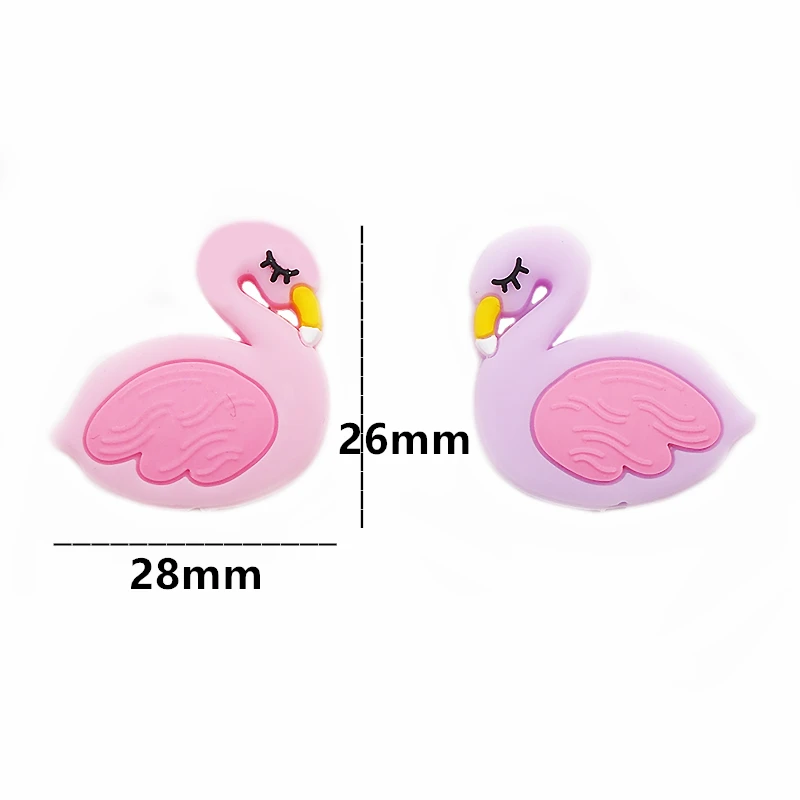Ченкэй 5 шт. силиконовых кейсов Фламинго Прорезыватель для зубов изготовления