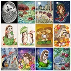 Алмазная 5D картина Ежик, Набор для вышивки крестиком с животными, полная выкладка, мозаика, украшение для дома, подарок