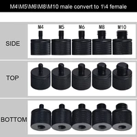 m6 male convert to 14 male motorcycle rearview mirror bracket adapter screws sports camera mounts switch screw tripod ballheads