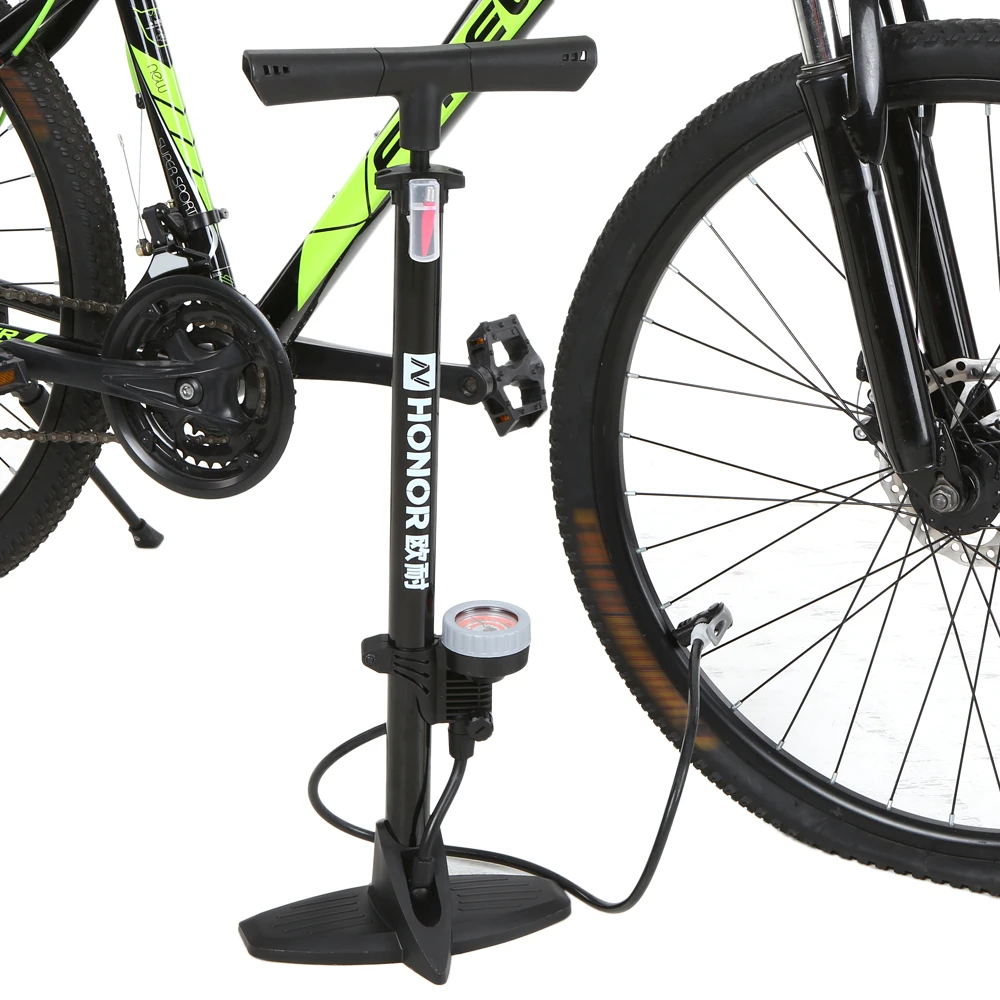 

Bicycle Floor Pump Bicycle Air Pump Tire Inflator With Barometer Floor Type Riding Bike High-pressure Pump Cycling Accessories