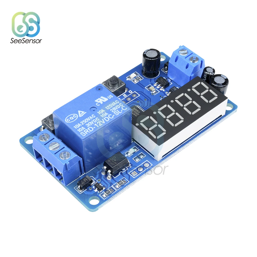 DC 12V LED Digital Time Delay Relay Trigger Timer Control Cycle Adjustable On Off Switch Module 4 Digit | Обустройство дома