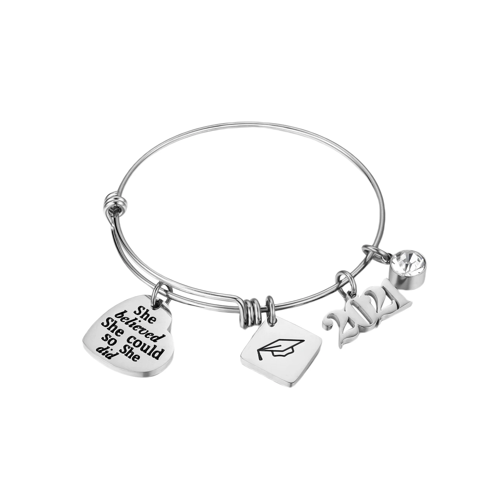 Унисекс Регулируемый браслет буквенно-цифровой кулон вдохновляющие для