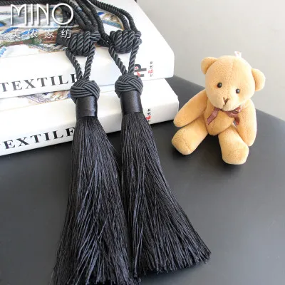 

2Pcs Modern Curtain Hanging Ball Curtain Tiebacks Tassel Fringe Straps Hanging Belt Curtain Accessories