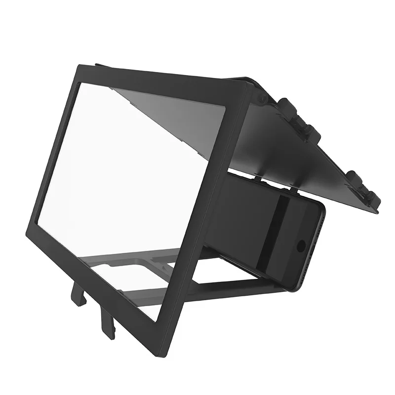 

12 inches Mobile phone screen magnifier Collapsible Shading on three sides HD Blu-ray 3d glasses for smartphone watch TV Shelf