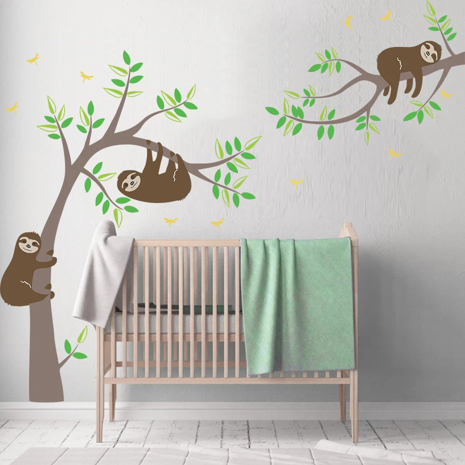 Индивидуальные 3 Koalas на дереве Виниловые настенные украшения для детской декора Съемная Настенная картина DIY наклейки для детей детские комнаты украшение для комнаты