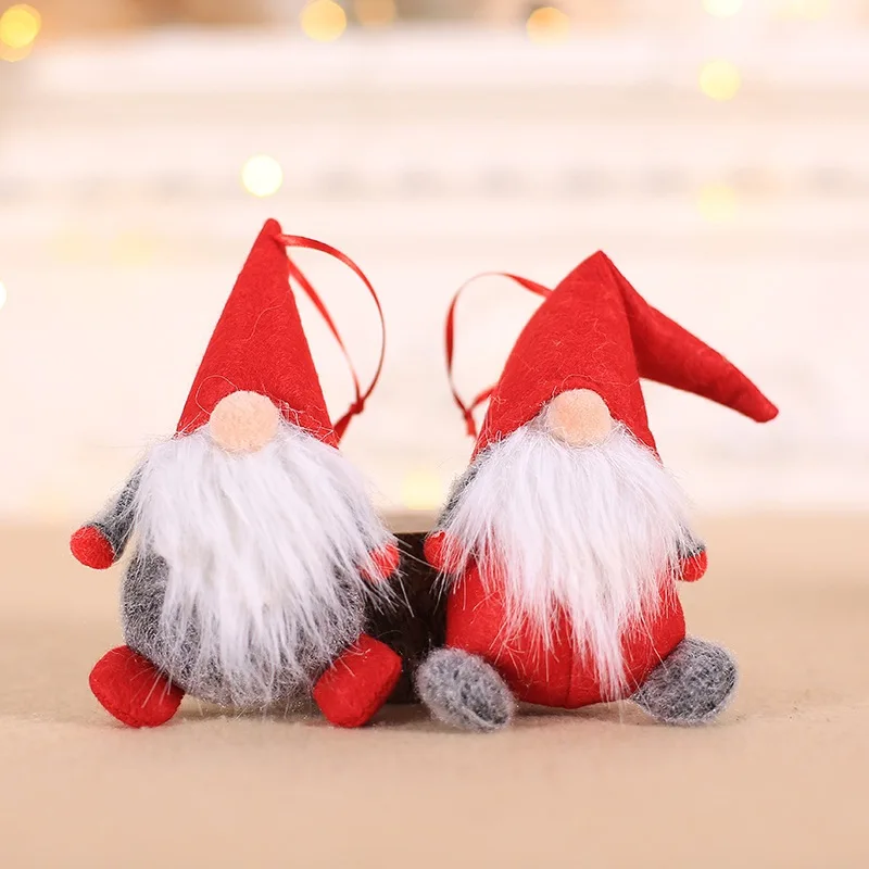 

Gnome Christmas Ornament Plush Tomte Doll Toy Tabletop Santa Holiday Figurines Decoration Gift Xmas Forester Pendant Decor