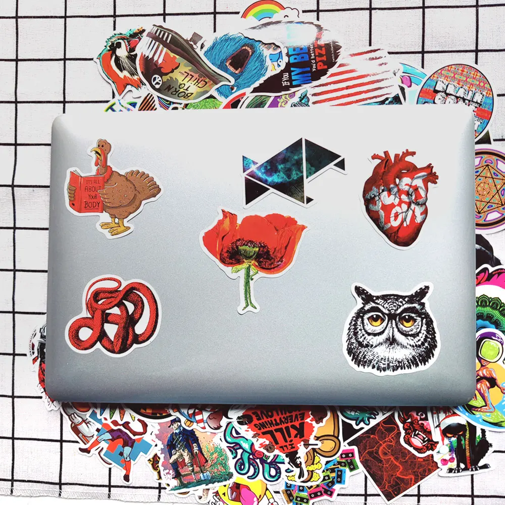 100 шт./пакет классические модные милые Мультяшные граффити наклейки для