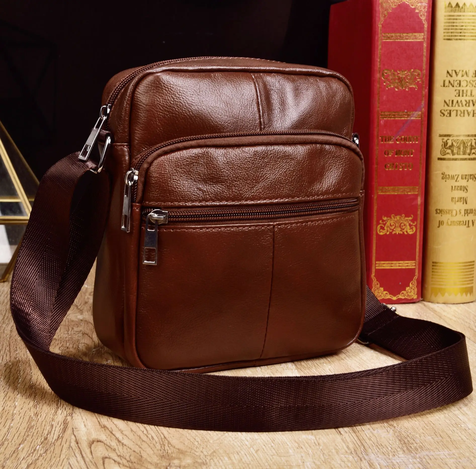 2020 летняя сумка из натуральной кожи мужская через плечо многофункциональная